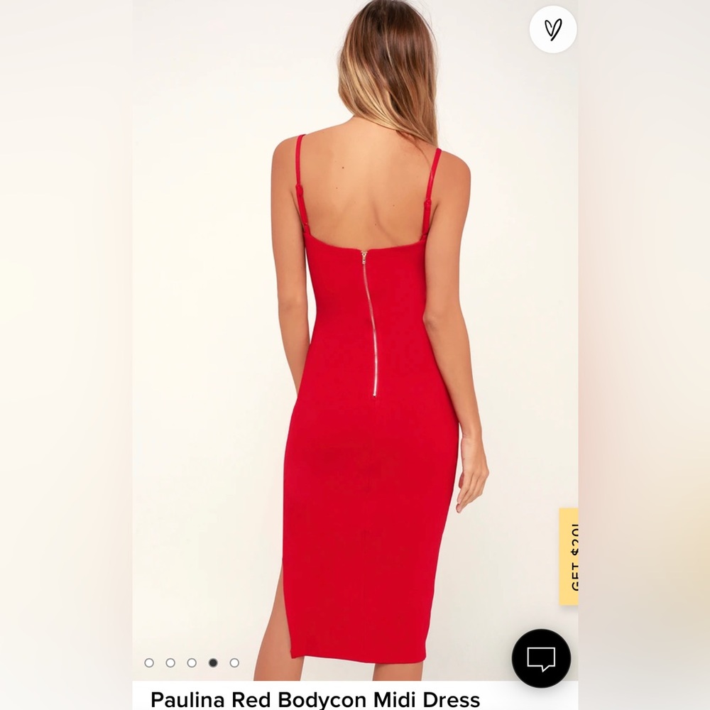 Lulus Paulina dress in red. Worn once. Perfect condition.